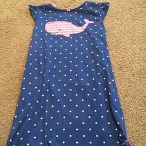 Little girls 7-8 nightgown with pink whale
